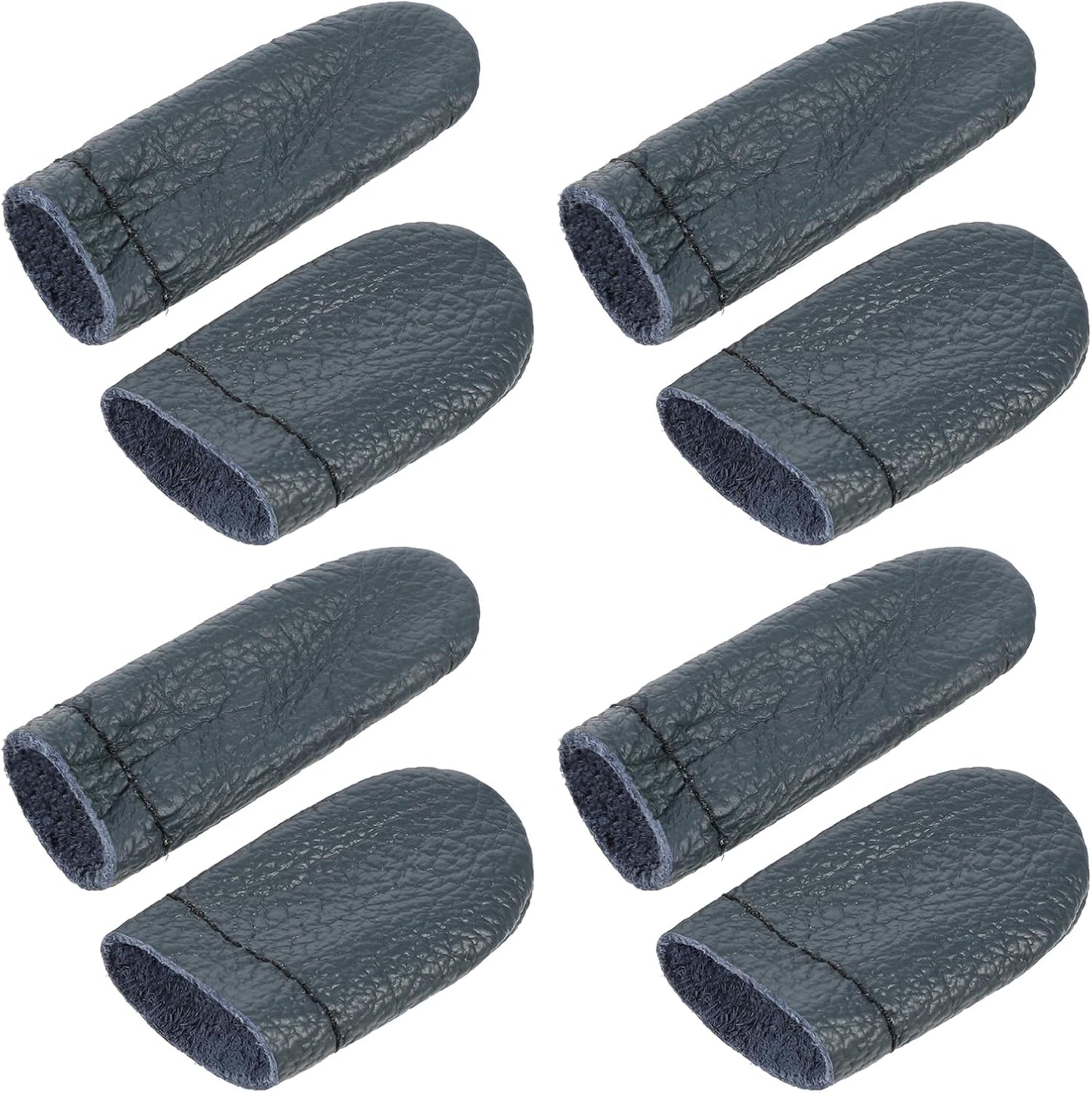 4 Pairs Crochet Finger Protectors, Leather Thimbles for Hand Sewing, Durable Needle Felting Knitting Thimble Guards Felting Tools Finger Protector for Hand Sewing, Embroidery Crafting​