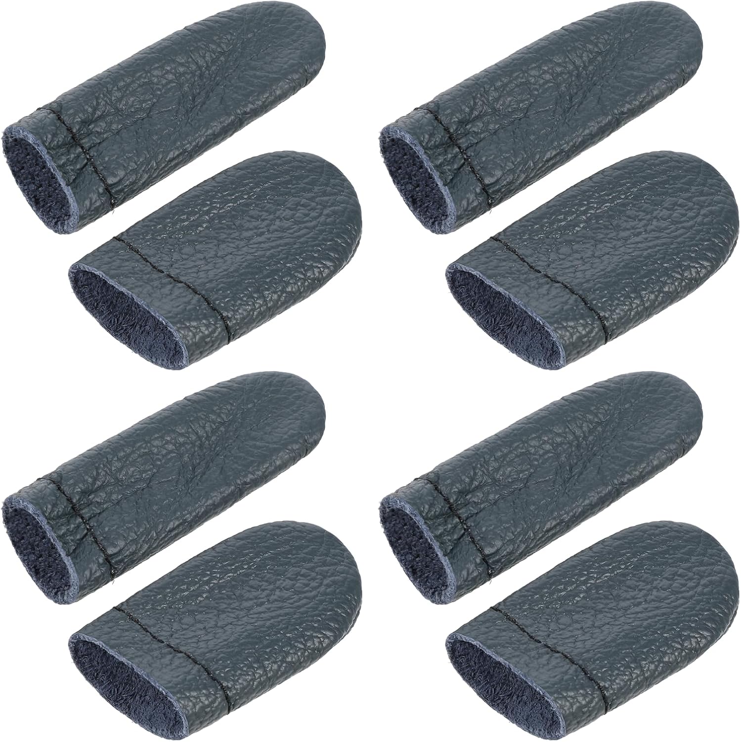 4 Pairs Crochet Finger Protectors, Leather Thimbles for Hand Sewing, Durable Needle Felting Knitting Thimble Guards Felting Tools Finger Protector for Hand Sewing, Embroidery Crafting​
