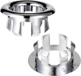Sink Overflow Ring, 2 Pack Universal Bathroom Kitchen Sink Hole Trim Chrome Drain Cover, Overflow Trim Ring Insert Cap Fits Round Hole Diameter Replacement for Basin Vanity, Ceramic Sinks