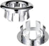 Sink Overflow Ring, 2 Pack Universal Bathroom Kitchen Sink Hole Trim Chrome Drain Cover, Overflow Trim Ring Insert Cap Fits Round Hole Diameter Replacement for Basin Vanity, Ceramic Sinks