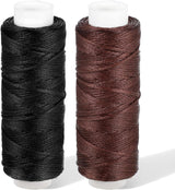 32.8 Yards Waxed Thread, 0.8 mm Leather Thread for Hand Sewing, 2 Colors Heavy Duty Upholstery Threads Thick Sewing Threads Waxed String for Bookbinding, DIY Crafts, Shoes Repair
