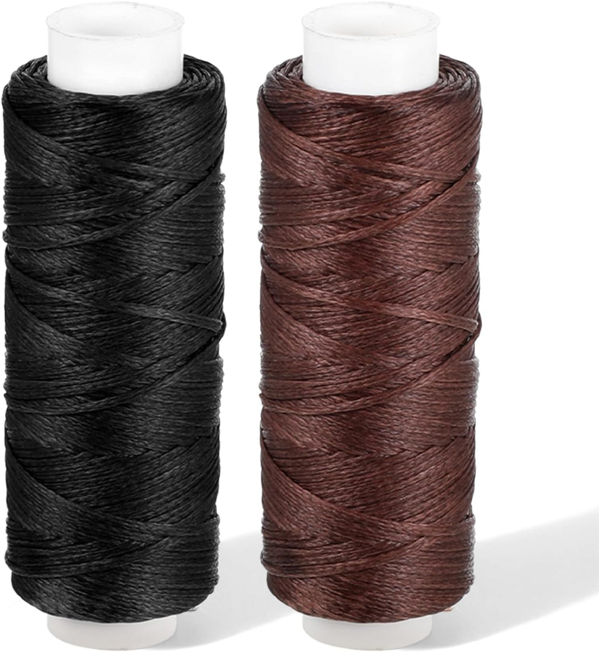 32.8 Yards Waxed Thread, 0.8 mm Leather Thread for Hand Sewing, 2 Colors Heavy Duty Upholstery Threads Thick Sewing Threads Waxed String for Bookbinding, DIY Crafts, Shoes Repair