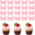 20 Pcs Pink Bow Cupcake Decorations, Resin Bowknot Cake Toppers Birthday Engagement Theme Party Decoration for DIY Art Crafts, Wedding, Baby Shower, Party
