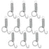10 Pack Spring Cage Latch Door Spring Hook, Pet Door Latch Metal Finger Pet Cage Lock Wire Clips Rabbit Cages Accessories for Rabbit, Dog, Cat, Parrot, Guinea Pig, Small Animal Cages Doors (Large)