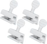 Window Locks, 4 Packs, Stainless Steel Sliding Door Security Lock Single Adjustable Horizontal Sliding Window Child Safety Locks Home Security Windows Stopper for Up and Down Windows (White Coated)