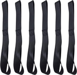 Black Soft Loop Tie Down Straps (6 Pack) 4500Lbs Breaking Strength and 1500Lbs Load Capacity, 12 * 1in Heavy Duty Tie Down Loops for Securing ATV UTV Motorcycles Scooters Dirt Bikes Lawn Equipment