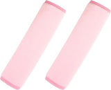 2 PCS Car Seat Belt Pads Cover Soft Seat Belt Shoulder Pad Safety Belt Strap Shoulder Pad Comfortable Driving Compatible with Most Cars Helps Protect You Neck and Shoulder (Pink)