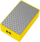 Diamond hand sanding block with foam backing, grit 60