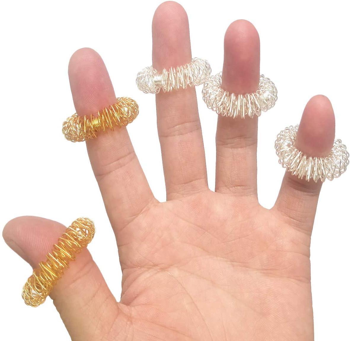 12 Packs Spiky Sensory Finger Rings ,Fidget Rings Teens & Adults Silent Stress Reducer & Massager for Fidget ADD ADHD OCD Autism