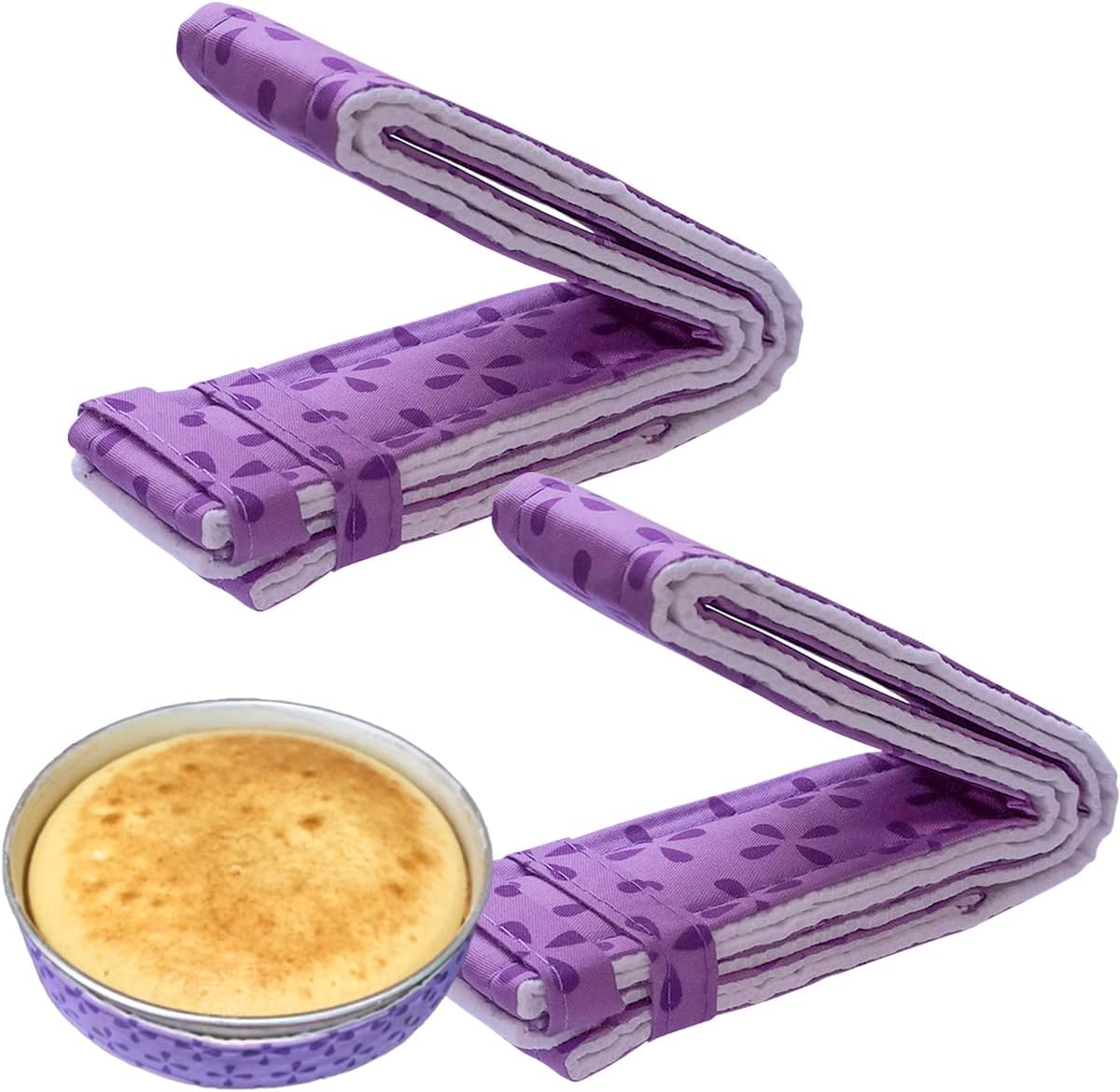 2 Piece Bake Even Cake Strips, Cake Pan Dampen Strips, Cake Pan Strips for Evenly Baked Cakes