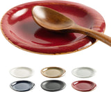 Ceremic Spoon Rest for Kitchen Counter, Spoon Holder for Stove Top, Coffee Spoon Rest, Cooking Utensil Rest for Ladles, Spatula, Spoons or Tongs, Kitchen Decor, Housewarming Gifts, 1 pack (red)