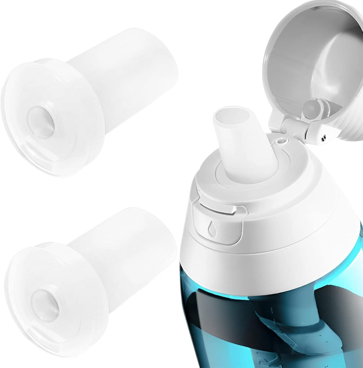 Bite Valve Replacement for Brita Water Bottle, 2 Pack, Silicone, BPA-Free, 1 Liter, Sports, Travel