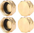 4 Pack Garden Hose End Caps with Washers, Brass Spigot Cap, 3/4" Female End Cap