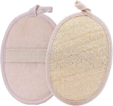 Natural Loofah Exfoliating Body Scrubber - 2 Pcs Bath Shower Exfoliator Sponge Pads for Women Egyption Loofah for Hand, Face and Body (7.1 * 5.1 in).