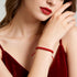 4-Pack Red Bracelets - Braided Lucky Cord Bracelet Strap for Women & Man - Adjustable Knot Red String Bracelet Amulet for Protection Good Luck Success Friendship Graduation Birthday Lovers Gift