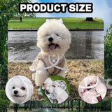 Clear Dog Rain Poncho for Small Medium Dogs - Heavy Waterproof Raincoat with Hidden Leash Hole & Adjustable Snaps - Transparent, Pet Hooded Cape for Bichon Poodle (4-8lbs)