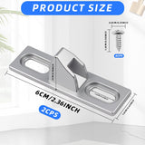 2-Pack Sliding Door Keeper - Chrome Plated Sliding Glass Lock with mounting Screws Slide Sliding Door Lock Latch Hardware Replacement for Various Sliding Patio Door
