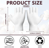 3 Pairs White Cotton Gloves - Fingerless Moisturizing Gloves - Eczema White Gloves for Dry Hands - Soft Sleep Glove for Eczema and Moisturizing Overnight - One Size Fits Most