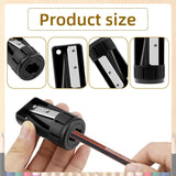4 Pack Carpenter Pencil Sharpener, Manual Contractor Pencil Sharpener, Portable Woodworking Pencil Sharpeners Cutter Shaver Narrow Sharpening Tool for Woodworking Tool Black