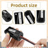 4 Pack Carpenter Pencil Sharpener, Manual Contractor Pencil Sharpener, Portable Woodworking Pencil Sharpeners Cutter Shaver Narrow Sharpening Tool for Woodworking Tool Black