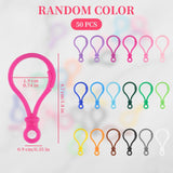 50Pcs Plastic Keychain Clips - Multicolor Lobster Claw Clasps Keychain Rings - Backpack Key Chain Hooks for Crafts Lanyard Clip and Hook Key Chains for Crafts & DIY Projects