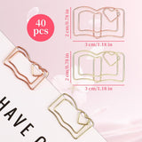 40-Pack Book-Shaped Paper Clips - Rose Gold & Gold Decorative Planner Clips Paperclips (1.18") for Office, School, Wedding, Journals - Cute Bookmark Clips for Gifts & Stationery Supplies