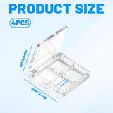 4-Pack Empty Lipstick Palette - 4 Grid Clear Empty Makeup Palette Cases - Highlighters Sample DIY Eyeshadow Powder Blush Lipstick Boxes - Travel Eye Shadow Dispensing Storage Container
