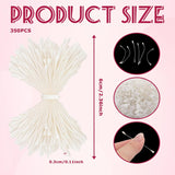 350Pcs 3mm White Matte Double Heads Flower Stamen Pistil for Flower Making Scrapbook Decoration Handmade Artificial Flower Pistil Matt-Like Floral Stamens for DIY Card Making Decor