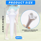 30PCS Plastic Golf Tees - 1-1/2‘’ Short Golf Tees - Enhanced Durability & Stability, Designed to Reduce Friction and Side Spin-4 Prongs Plastic Tees