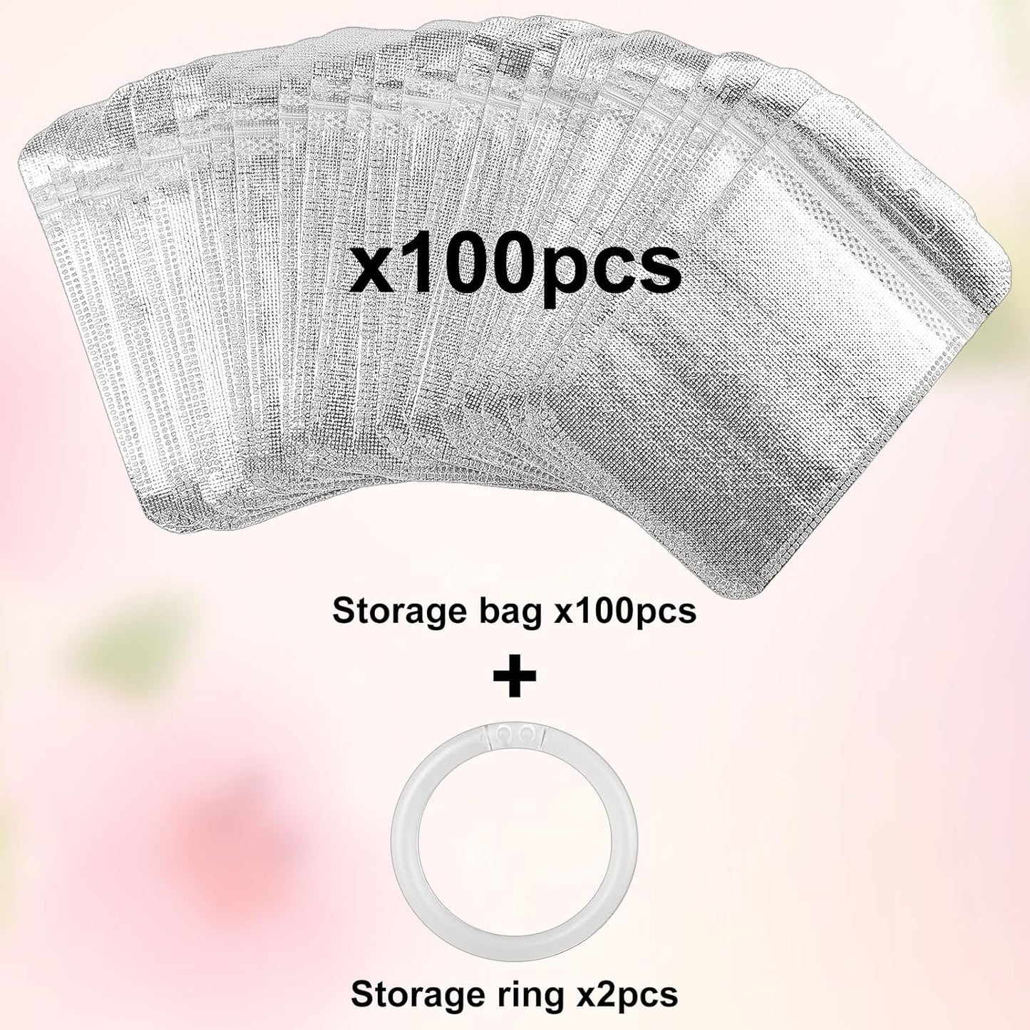 100PCS Diamond Painting Beads Storage Bags – 4.3'' x 2.7'' Small Reusable Ziplock Jewerly Bags Pouches for DIY Diamond Art, Gem & Bead,Samples,Small Items,Craft Supplies Storage Accessories