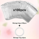 100PCS Diamond Painting Beads Storage Bags – 4.3'' x 2.7'' Small Reusable Ziplock Jewerly Bags Pouches for DIY Diamond Art, Gem & Bead,Samples,Small Items,Craft Supplies Storage Accessories