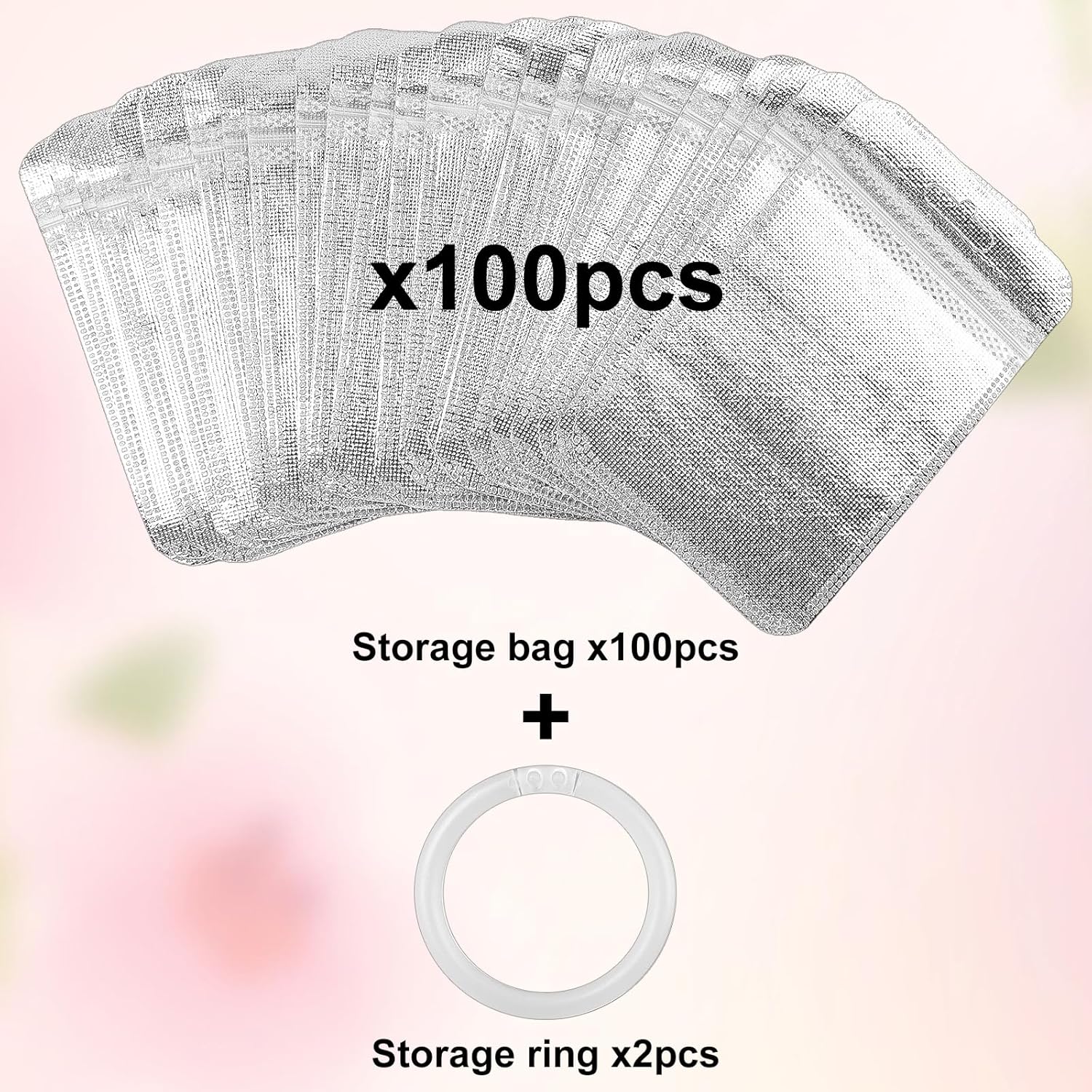 100PCS Diamond Painting Beads Storage Bags – 4.3'' x 2.7'' Small Reusable Ziplock Jewerly Bags Pouches for DIY Diamond Art, Gem & Bead,Samples,Small Items,Craft Supplies Storage Accessories