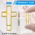Cross Paper Clips Gold - 50 Pack Versatile Bible Study Supplies - Christian Bible Paper Clips Clamps, Also Great as Journaling Paper Clips and Bookmarks Paperclips for Office School Home Use