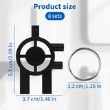 8pcs Dispenser Key Replacement for Cintas Sanis, 3-in-1 Toilet Paper Towel Holder Key Soap Dispensing for Home Office School Maintenance Commercial Business