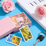 6-Pack Photo Keychain -2.75''x 1.97'' Acrylic Clear Keyrings Picture Frame Keychains - Double Sided Blank Photo Key Fob Holder with Split Ring for DIY Personalised Photo Gift