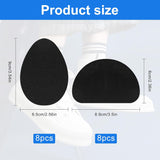 16 PCS/8 Pairs Non-Slip Shoe Pads for Bottom of Shoes– Self-Adhesive Sole Protectors for High Heels & Flats – Anti-Skid Shoes Grips Stickers for Slippery Floors, Noise Reduction, Shoe Bottom Repair