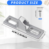 Sliding Door Keeper 1Set Chrome Plated Sliding Glass Lock with mounting Screws Slide Sliding Door Lock Latch Hardware Replacement for Various Sliding Patio Door
