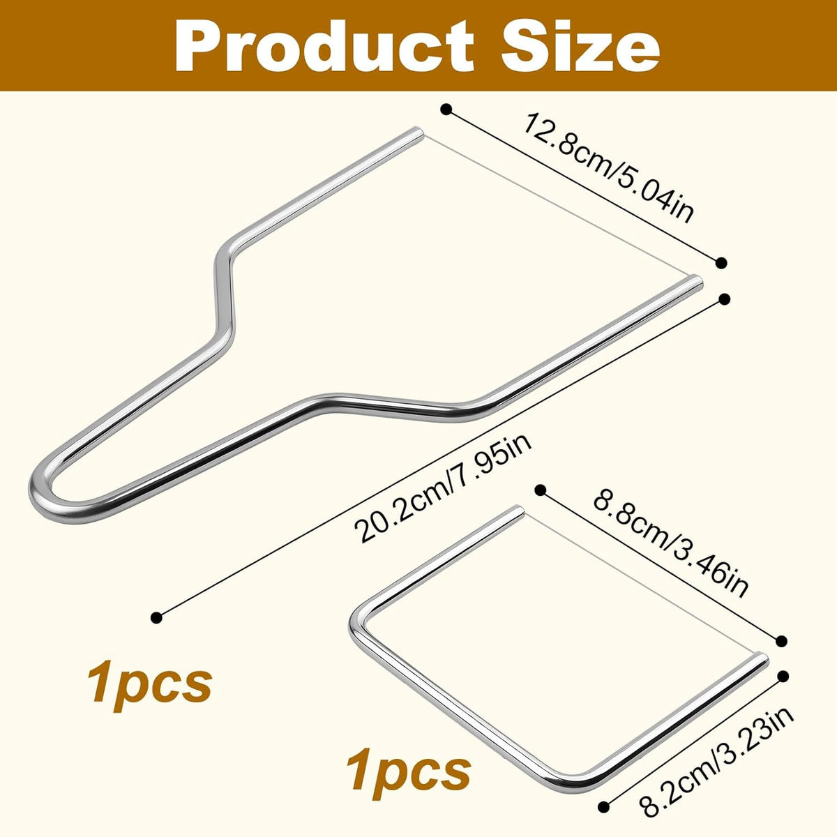 2-Pack Stainless Steel Wire Cheese Slicer - 2 Sizes Hand Held Cheese Butter Block Cutter for Cheddar, Gruyere, Raclette, Mozzarella - Easy And Fast Cutting Hard Or Semi Hard Block Cheeses