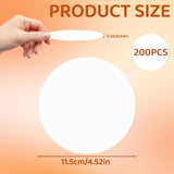 200-Pack 4.5 Inch Leak-Proof Cup Lid Liners – White Round Sealing Pads Lid Covers for Plastic Drink Cups, Milk Tea, Coffee, Bubble Tea Water Bottles – Spill-Proof Film Pads for Beverage Containers