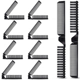 10 Pcs Portable Travel Folding Comb Brush Combo Compact Foldable Hair Brush Pocket Size Comb Double Headed for Women Men Homeless Hotel Shelter Nursing Home Charity Church (Black)
