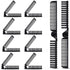 10 Pcs Portable Travel Folding Comb Brush Combo Compact Foldable Hair Brush Pocket Size Comb Double Headed for Women Men Homeless Hotel Shelter Nursing Home Charity Church (Black)