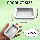2-Pack Cotton Ball Holder for Travel & Bathroom - Dental Floss Qtip Dispenser Holders - Portable Travel Floss Case Box - Empty Metal Cotton Swab Hair Ties Floss Picks Containers w/Dustproof Lid