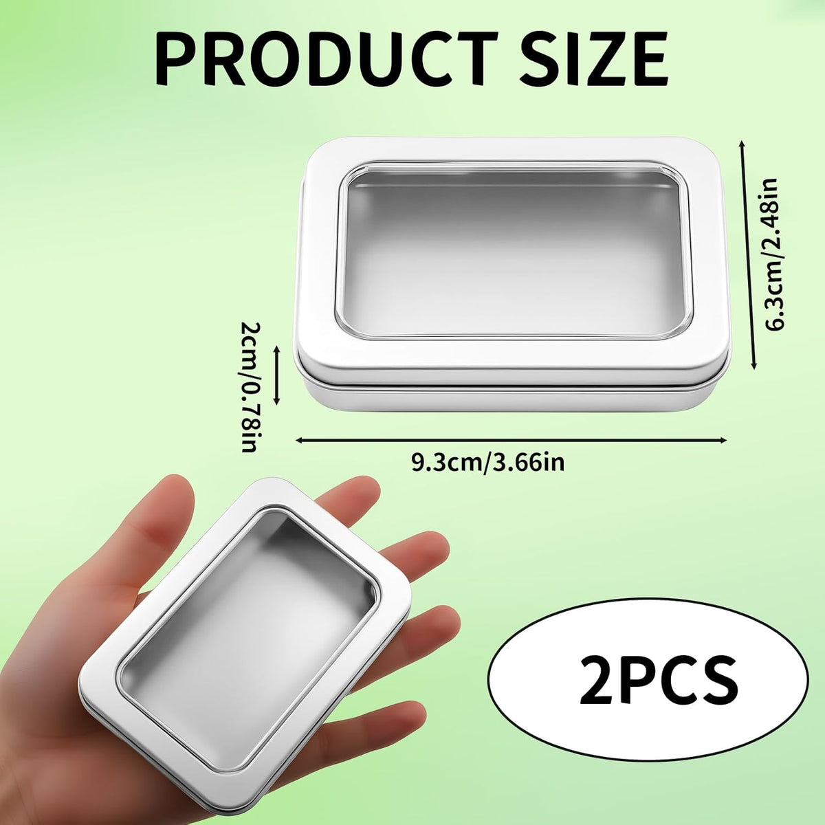2-Pack Cotton Ball Holder for Travel & Bathroom - Dental Floss Qtip Dispenser Holders - Portable Travel Floss Case Box - Empty Metal Cotton Swab Hair Ties Floss Picks Containers w/Dustproof Lid