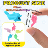 14-Pack Pencil Grips for Handwriting - 2Style (4Pcs Pen Grips w/Cushion & 10Pcs Cute Dolphin Pencil Grip) - Writing Posture Correction Writting Aids for Adults,18+Age