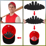 8PCS Baseball Caps Inserts - Flexible Hat Sweat Liner - Washable & Reusable Felt Hat Liners -Sweat Protection Hat Shaper Insert Stiffener - Supports Brim & Crown Black