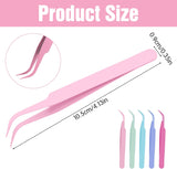 5PCS Lash Extension Tweezers,Stainless Steel Lash Applicator Tools Multipurpose Tweezers for Intricate Projects Scrapbooking Cardmaking Stickers Isolation Nail Art DIY Craft Projects