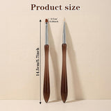 2Pcs Hard Gel Brushes for Nails,Flat Gel Nail Brushes Versatile Nail Design Brush for Petals,Leaves,Flowers Nails Design Tool for DIY Salon