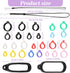 34Pcs Anti-Lost Lanyard Set Include 9 Style Black Silicone Rubber Rings-3Pcs Adjustable Lanyards,4 Style Colorful Rubber Rings,Soft Pen Protective Holder for Keychain Necklace Pen