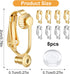 8Pcs Earring Converters Pierced to Clip on,Non-Pierced Earring Clips with 8 Silicone Pads,Convert Stud Earrings to Clip on for Non Pierced Ears (Silver, Gold)
