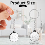 15PCS Volleyball Keychain,Volleyball Key Chains for Team Gifts - Sport Bag Charms,Trinkets Souvenirs for Backpacks Volleyballs Lovers